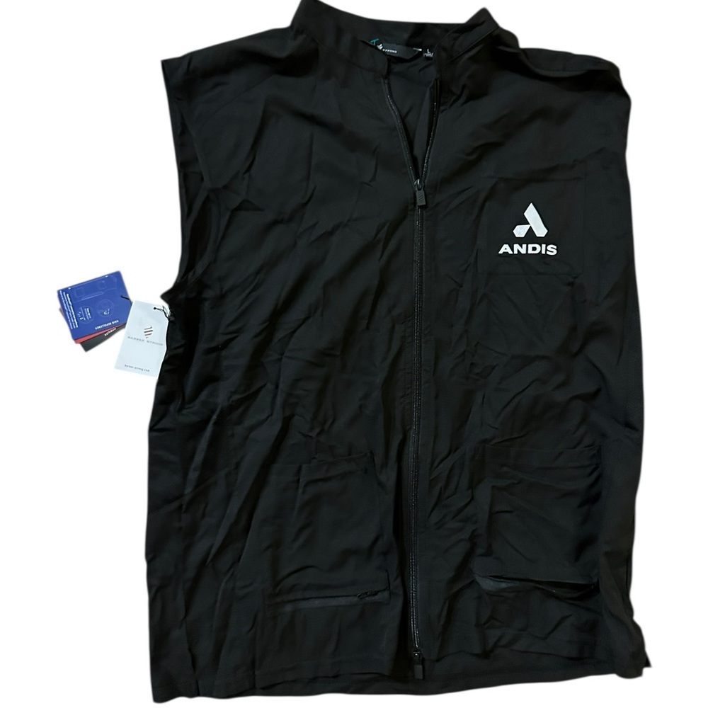 Andis Black Sleeveless Zip-Up Jacket